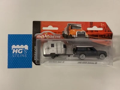 Majorette Trailer Land Rover Defender 90 mit Airstream Sport 16 Neu OVP 1:64