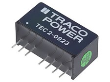 TEC 2-0923 Converter: DC/DC 2W UEing: 4.5-13.2VDC UAusg: 15VDC UAusg2: -15VDC TRAC