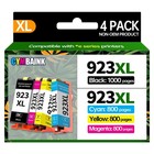 CYMBAINK 4Pack 923XL Ink Cartridge High Yield With Chip For OfficeJet 9110 9110b