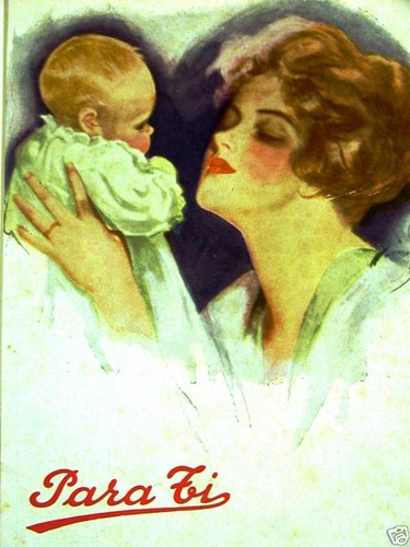 Para Ti HARRISON FISHER Art Cover MOM BABY 1918 Matted