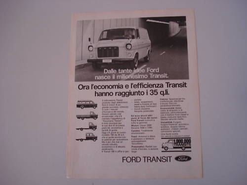 advertising Pubblicità 1977 FORD TRANSIT - Foto 1 di 1