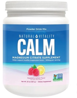 Natural Vitality Calm Anti-Stress Supplement Raspberry Lemon Choose 8oz OR 20 oz