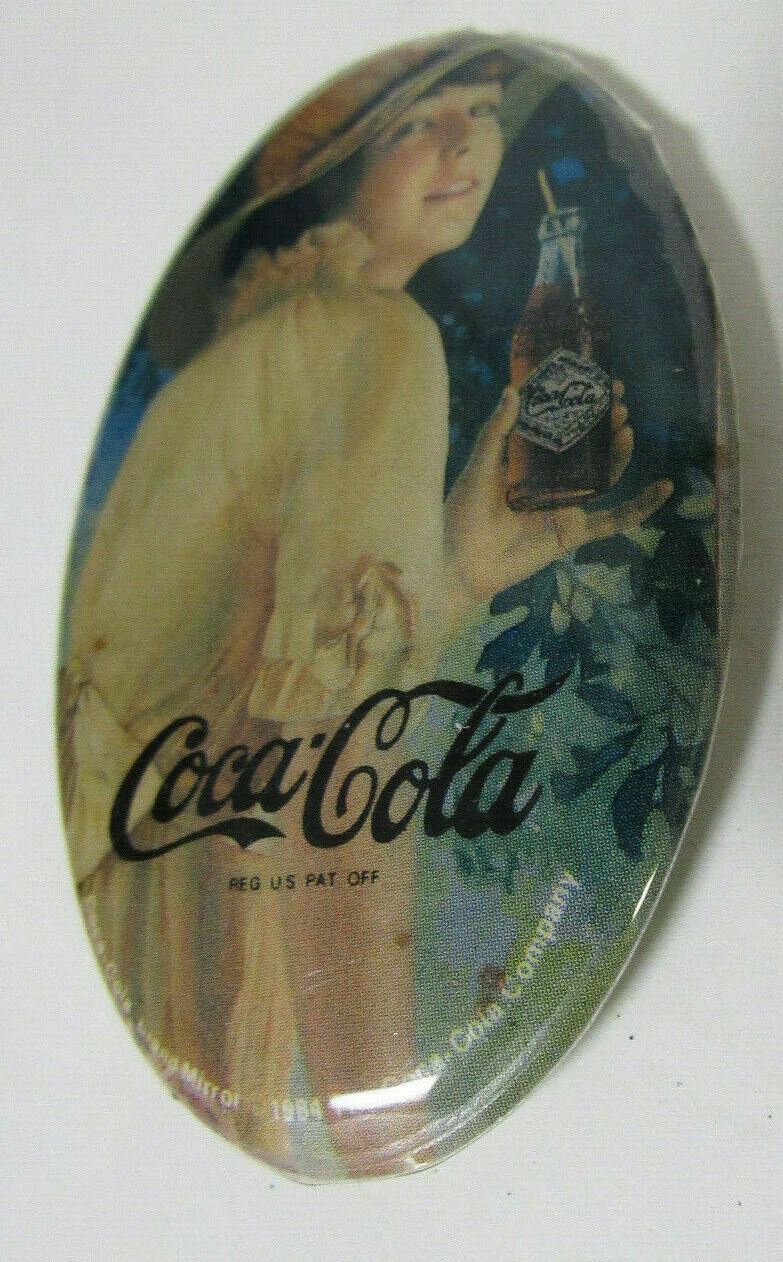 Coca Cola Vintage 1984  Soda Pop Advertising Mini Pocket MIRROR        B131