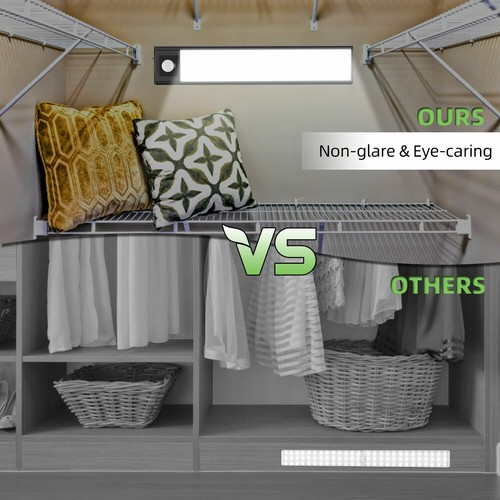 LED Closet Night Light Motion Sensor Rechargeable USB Magnet Strip Cabinet Lamp - Picture 10 of 15