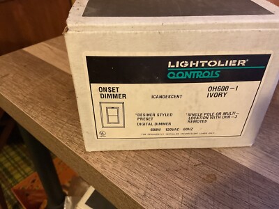 Lightolier OH600-I Onset Inductive Dimmer Single Pole 600w  Ivory (M-303)