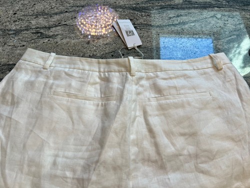 The White Company Linen Tailored Wide Leg Trousers White UK 18 RRP £159 New Tags - Picture 6 of 19