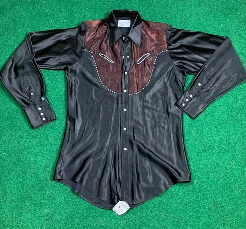 VTG ROCKMOUNT RANCH WEAR WESTERN SATIN BLACK RHINE