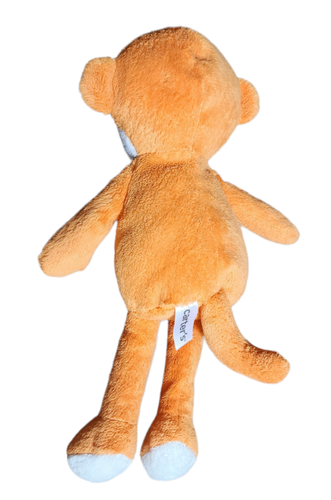 Carters HTF Lovey Security Plush Orange White Gray Monkey - Picture 2 of 2