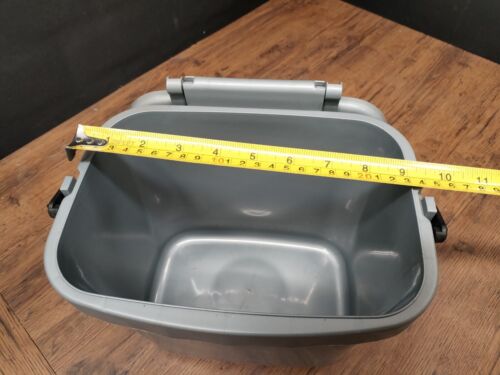 Silver 5L Kitchen Compost Caddy Food Recycling Waste Bin - Picture 7 of 8