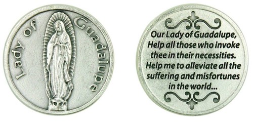 Die selige Jungfrau Maria Unsere Liebe Frau von Guadalupe Taschenmedaille mit Gebetsrücken - Bild 2 von 2