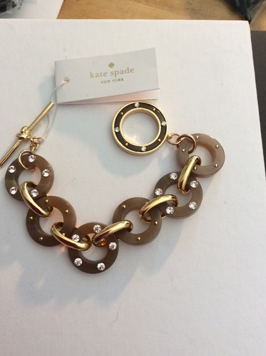 $98 Kate Spade Ou Of Her  Shell Link and Chain Bracelet/ Toggle Clasp #299 - Picture 3 of 7
