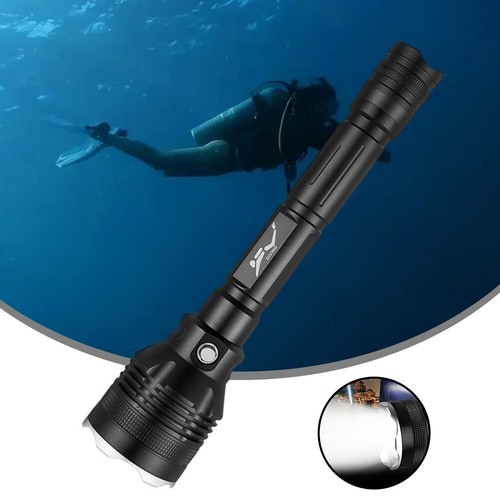 Torcia impermeabile subacquea luce led profondità 80 metri torcia subacquea - Foto 6 di 15
