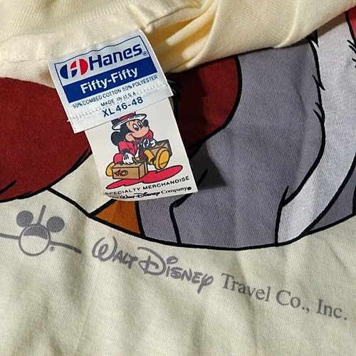 Nos Vintage Lady And The Tramp T Shirt XL Men Rare Walt Disney Single Stitch Tee - Picture 3 of 7