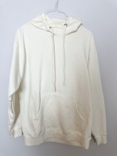 Independent Trading Co. Unisex Hoodie Pullover Sweatshirt Size L Ivory Pockets