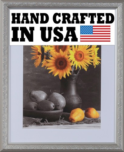 1-1/2" Silver Picture Frame 11x14 12x18 16x20 24x36 30x40 36x36+ 3232-A-017 - Picture 2 of 11