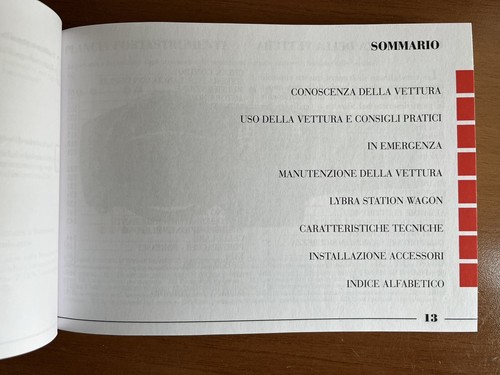 libretto uso e manutenzione originale Lancia Lybra 2005 - Foto 2 di 2