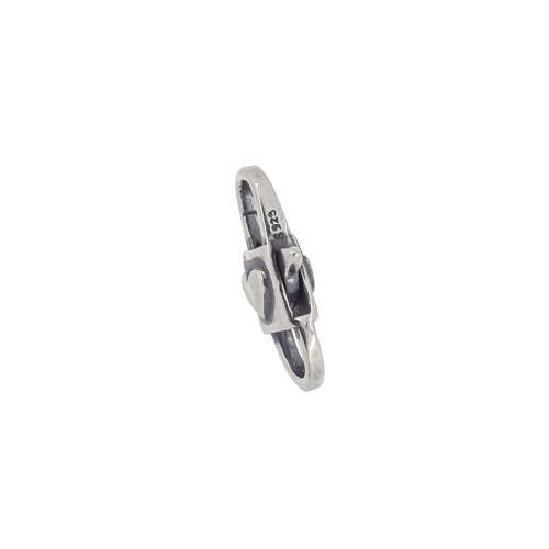 Sterling Silver Small Love Heart Rectangle Lobster Spring Clasp #51716 - Bild 2 von 3
