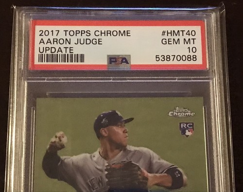 Aaron Judge 2017 Topps actualización cromada ASG #HMT40 PSA 10 gemas como nuevo novato RC 62 HR - Imagen 2 de 4