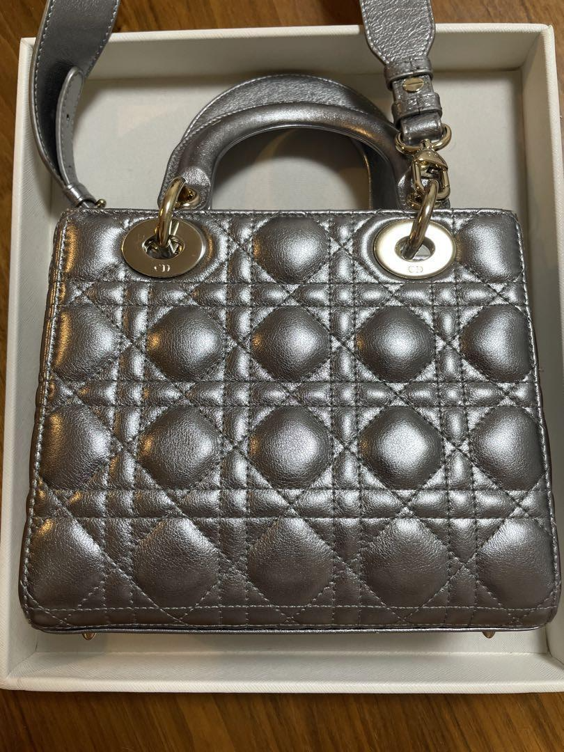 Lady Dior My ABCDior Small Leather 2Way Sholder Bag Metallic