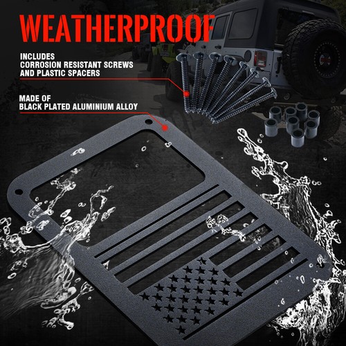 Xprite Tail Light Covers Guard Protectors for 07-18 Jeep Wrangler JK Unlimited - Picture 3 of 7