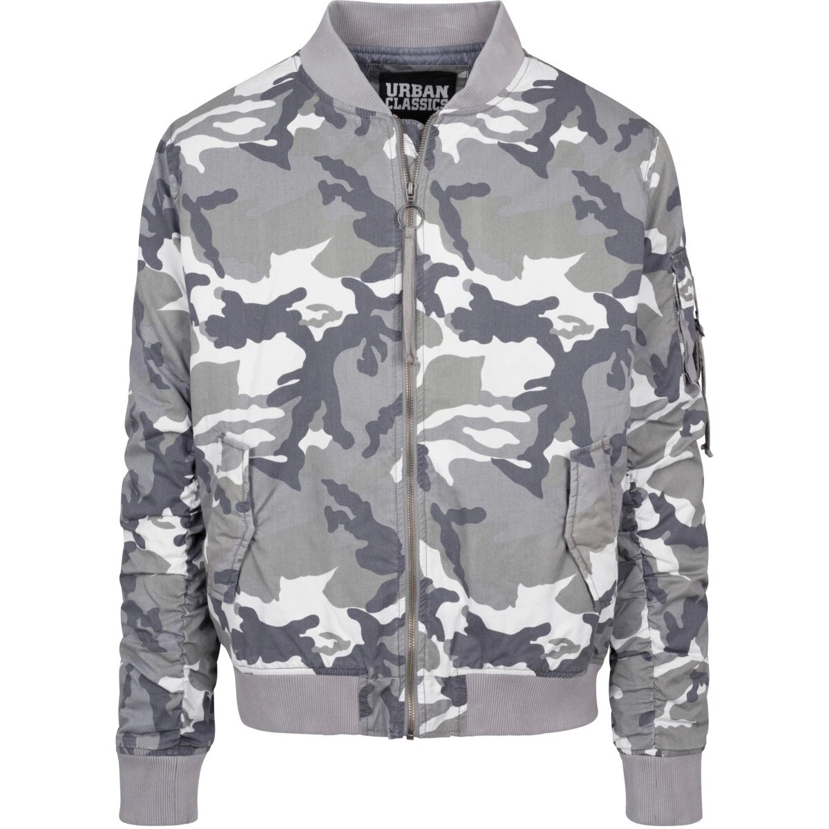 Snow camo bomber best sale jacket