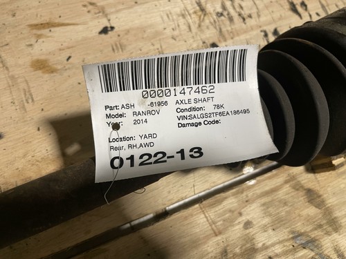 13-18 LAND RANGE ROVER SPORT SUPERCHARGED AWD REAR RIGHT PASSENGER AXLE SHAFT - Picture 2 of 2