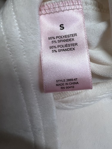 Juicy Couture Sleepwear Velour Rhinestone Short Sleeve Top White Womens Sz S NWT - Picture 9 of 11