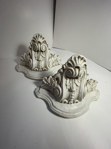 2 Vintage Putz Architektur Verziert Blumen Putz Regal Corbels Zierleisten