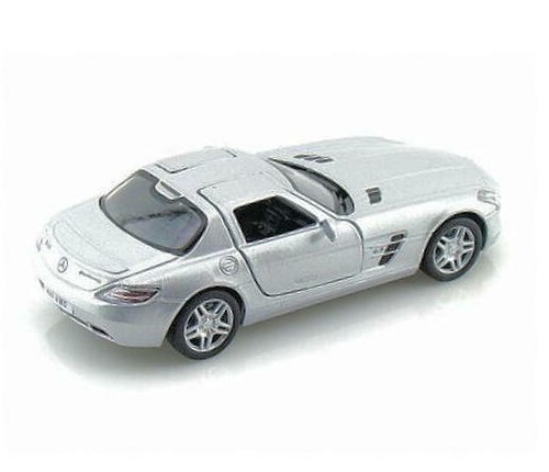 Mercedes-Benz SLS AMG Kinsmart diecast escala 1:36 plateado envío gratuito - Imagen 3 de 4