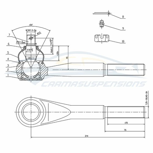 Fits 1975-1986 Chevrolet K10 Brand 8x Upper Lower Ball Joint Tie Rod End - Bild 2 von 8