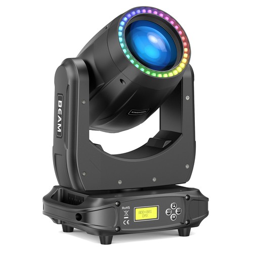 Luz principal móvil LED 200W RGBW Gobo Beam escenario DMX iluminación puntual DJ discoteca + estuche - Imagen 14 de 24