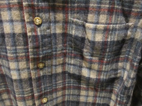Men's S Vintage Pendleton Lodge Shirt Plaid Virgin Wool Long Sleeve Outdoor USA - Picture 4 of 9