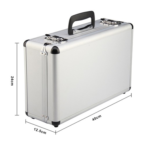 Large Hard Aluminium Flight Case Foam Lockable Tool Camera Gun Storage Carry Box - Picture 2 of 12