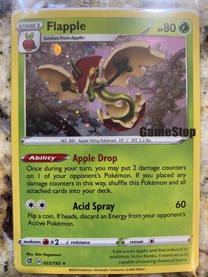 Pokemon Holo Flapple 022/192 Gamestop PROMO CARD (Sealed) 2021 | eBay