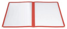Menu Cover, Double Fold, 9-3/8" x 12-1/8", Red (25 Each)