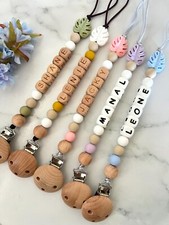 Personalised Dummy Clip - Custom Pacifier Chain - Newborn Gift Soother Holder