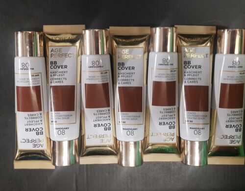 7 Stück L`OREAL AGE Perfect BB Cover Hydrating Serum SPF50 08 Maghony 30ml - Bild 4 von 4
