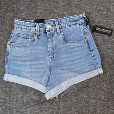 Blank NYC Womens The Perry Mom Shorts SO Yesterday Blue Denim Size 25 New