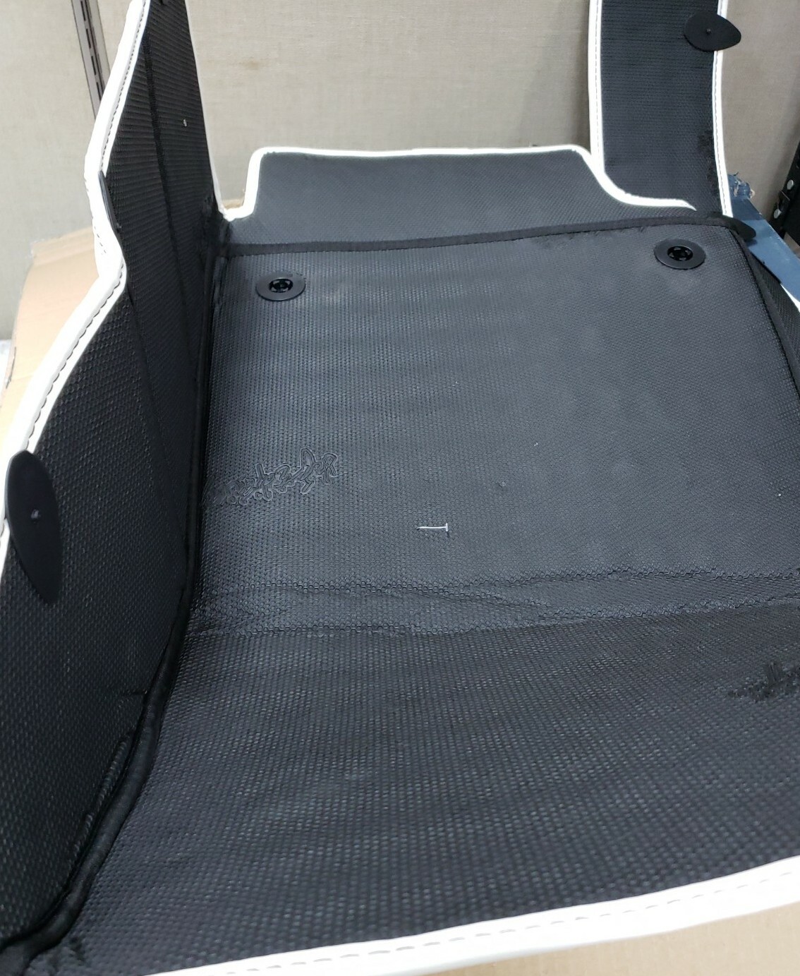 NEW F1 Mats Premium Leather Diamond Double Layer Car Floor Mats White