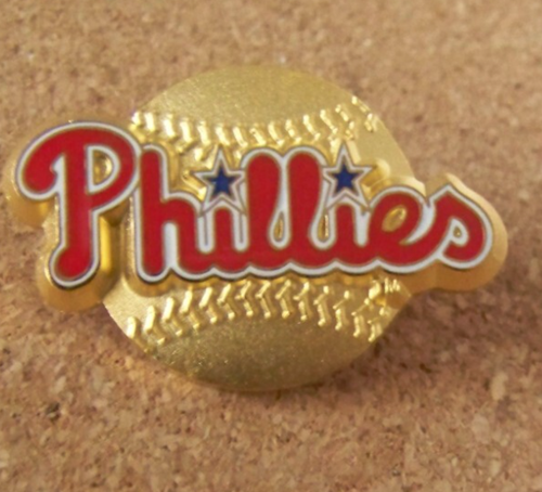 Philadelphia Phillies name w/ gold ball pin 1998 3D MLB c43488 - Picture 2 of 6