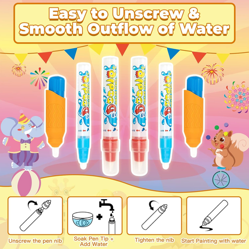 Water Doodle Mat for Kids - 43 × 27 Inches Large Water Drawing Aqua Magic Colori - Picture 4 of 7