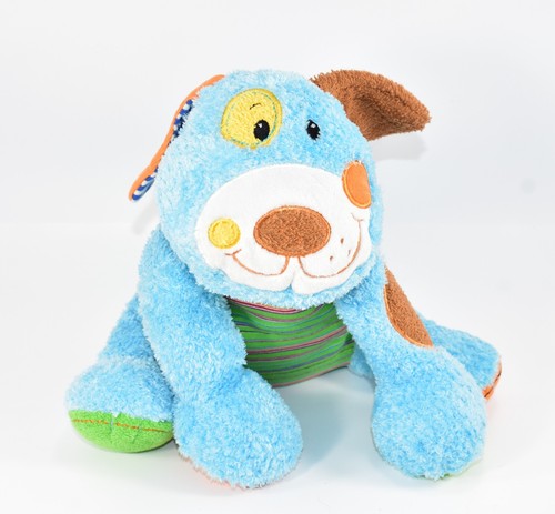 MARY MEYER CHEERY CHEEKS BLUE PUPPY DOG STRIPE BELLY PLUSH - Picture 1 of 7