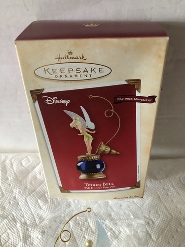 Hallmark Keepsake Ornament Peter Pan’s Tinkerbell Wind-Up Movement 2002 Mint Box - Picture 4 of 5