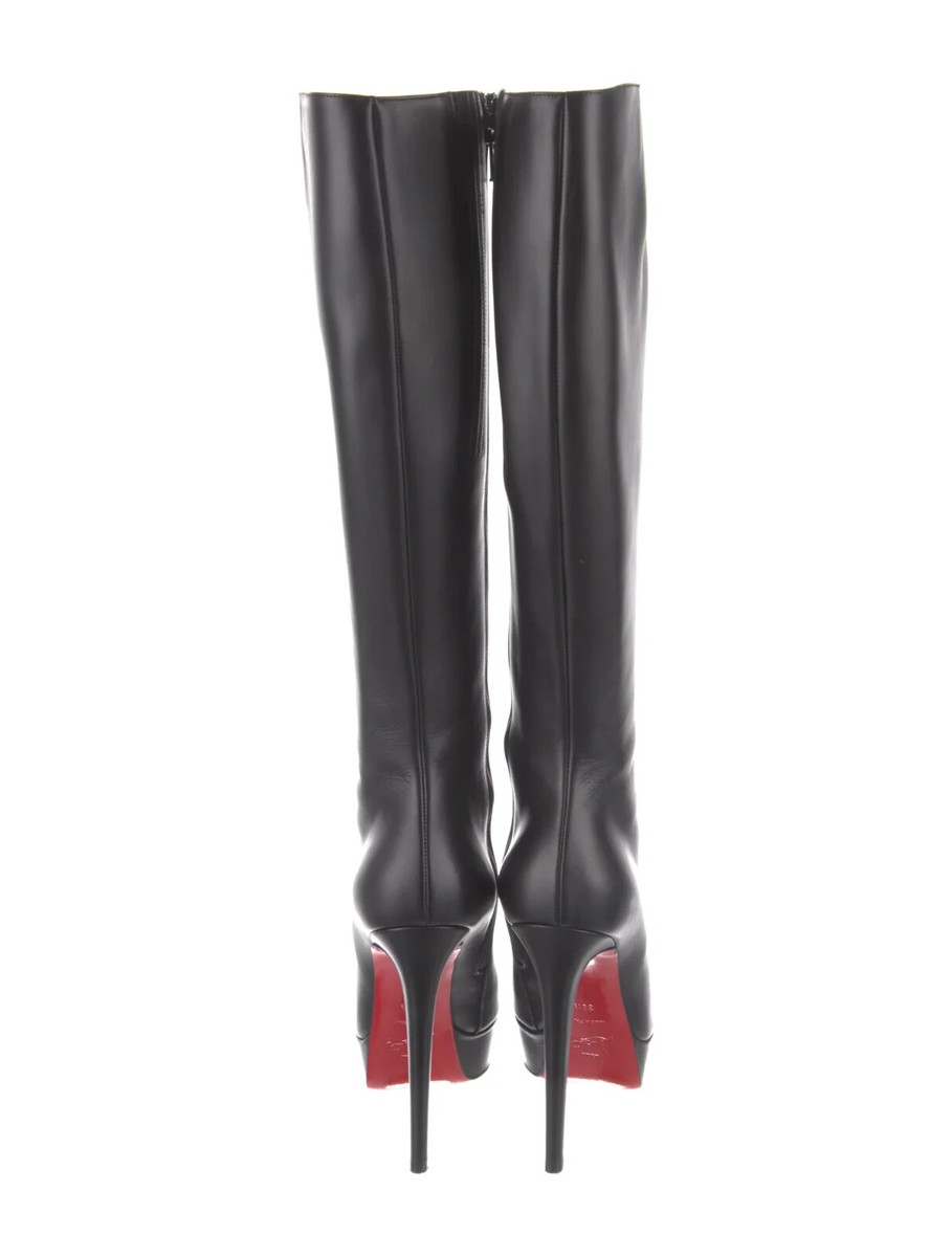 CHRISTIAN LOUBOUTIN Black Bianca Botta 140 Leather Knee CHRISTIAN LOUBOUTIN Black Bianca Botta 140 Leather Knee