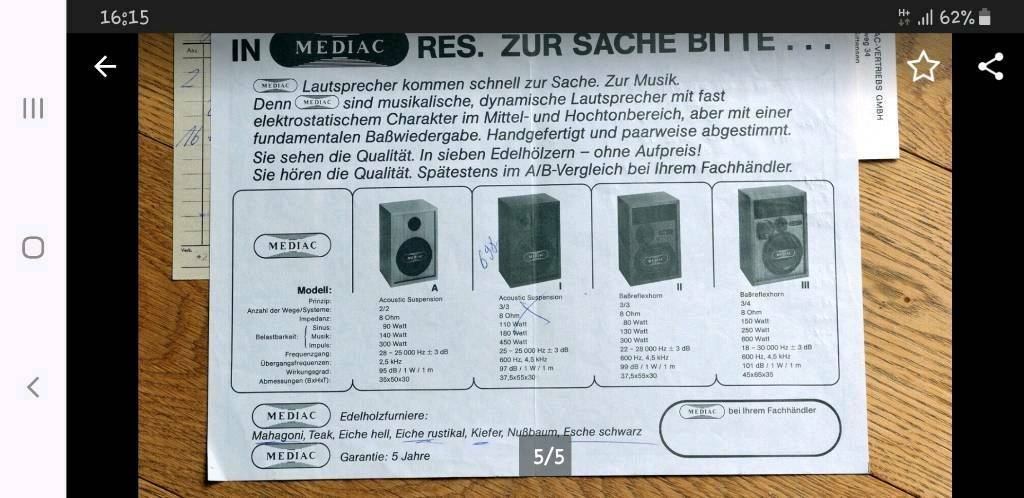 Details zu Mediac 1 Lautsprecher Rarität selten Regelmäßige Shop-Angebote