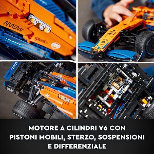 LEGO 42141 - Technic Monoposto McLaren Formula 1 2022, Auto Replica F1, Set per - Foto 4 di 8