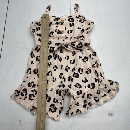 Marie Nicole Leopard Print Tie Waist Romper Youth Girls Size Medium New - Picture 5 of 7