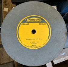 Norton A150-M9VG 12" x 1/2" x 3/4" Alundum Bench Wheel NOS Made in USA