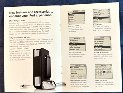 2002 Apple iPod 5GB, 10GB, or 20GB Brochure - Picture 5 of 5