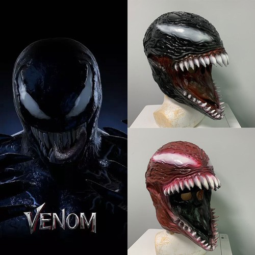 Halloween Unisex Venom Maske Cosplay Superhero Latex Horror Masken Party Helm . - Bild 2 von 15
